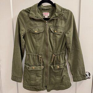 Size Small Women's Mossimo Supply Co. Green Cargo Jean Jacket